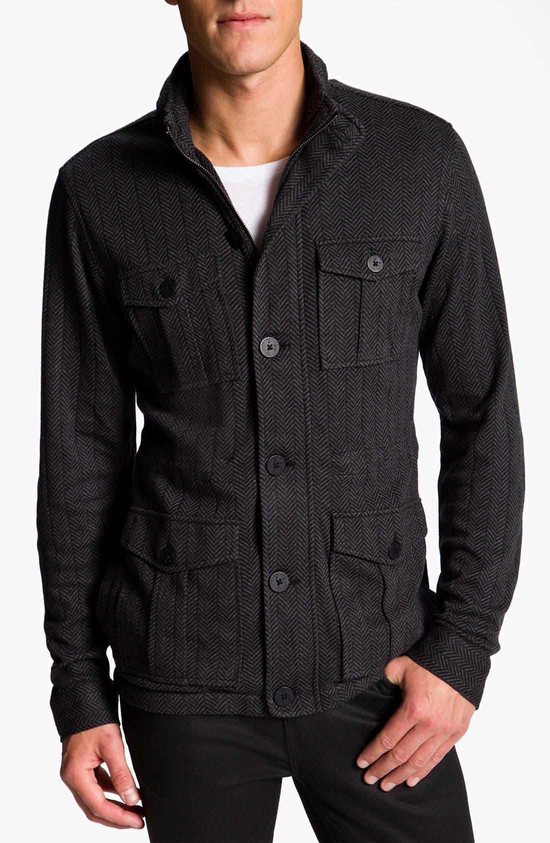 Kane & Unke Herringbone Trim Fit Jacket Nordstrom