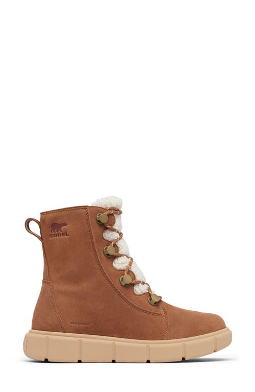 Shop Sorel Explorer Iii Joan Waterproof Boot In Velvet Tan/canoe