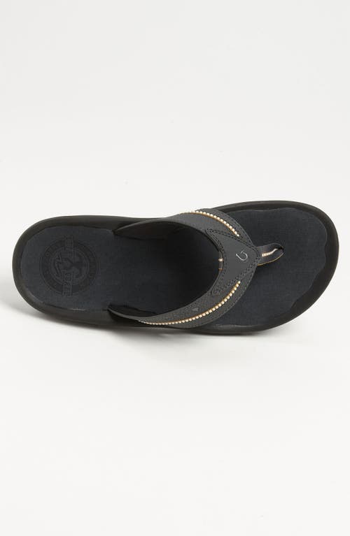 Shop Olukai 'kia'i Ii' Flip Flop In Dkshadow/dkshadow