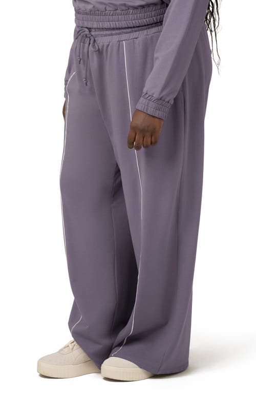 Shop Kindred Bravely Mila High Waist Wide Leg Jersey Maternity Pants In Granite