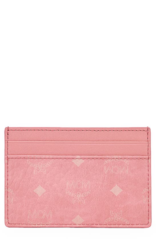 Mcm Visetos Original Card Case In Blossom Pink
