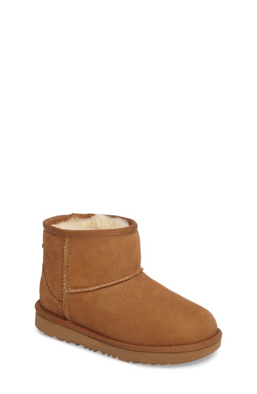 UGG(r) Kids' Classic Mini II Water Resistant Genuine Shearling Boot in Chestnut