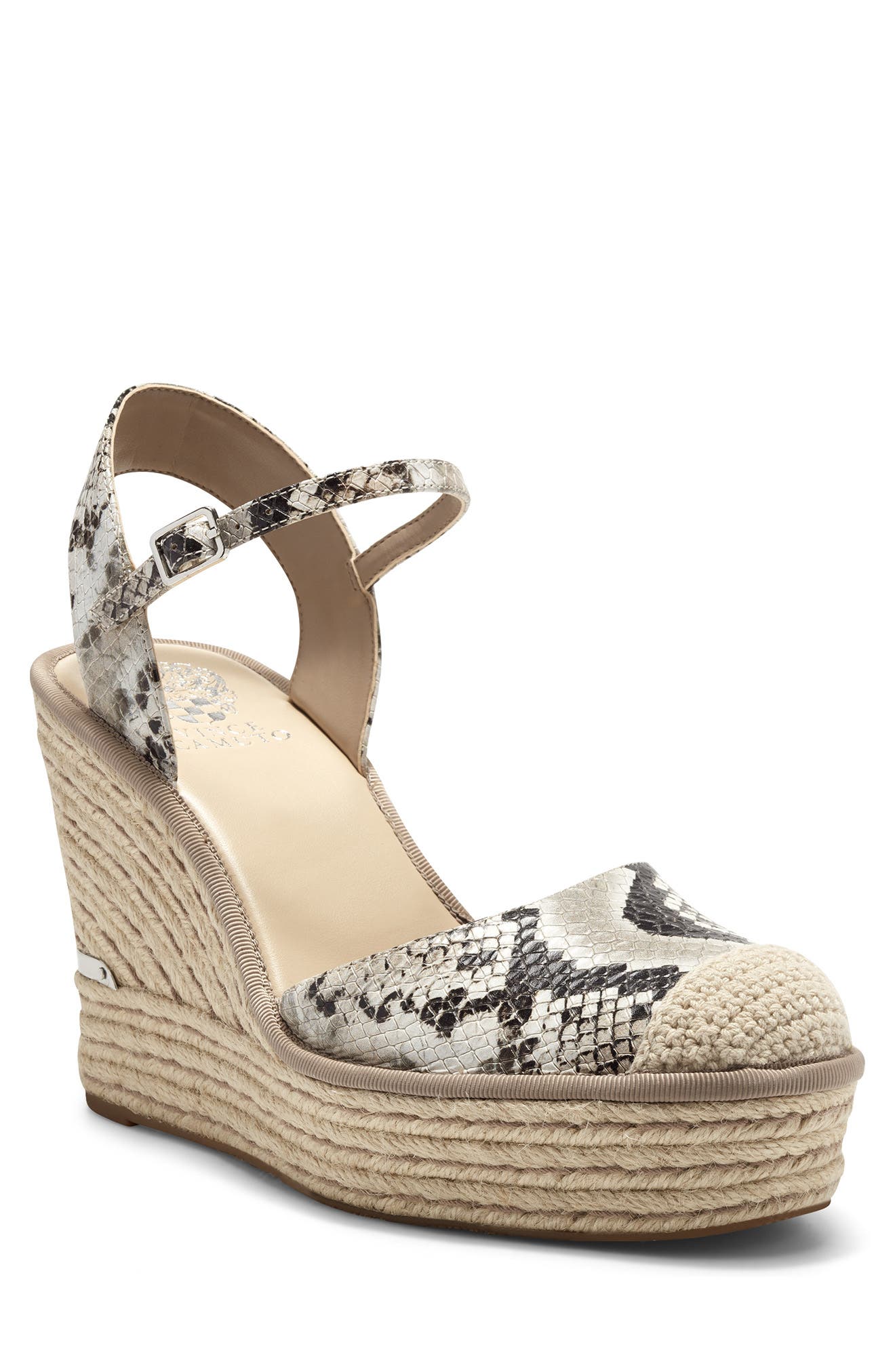 vince camuto snakeskin wedges