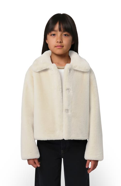 Apparis Kids' Elis Pluche™ Faux Fur Coat In Latte