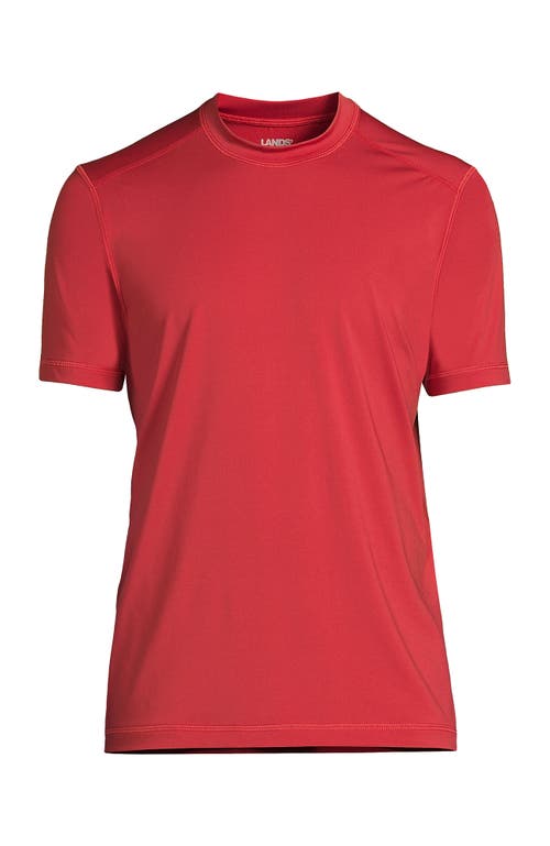 Shop Lands' End Short Sleeve Swim Tee Rash Guard In Barn Red