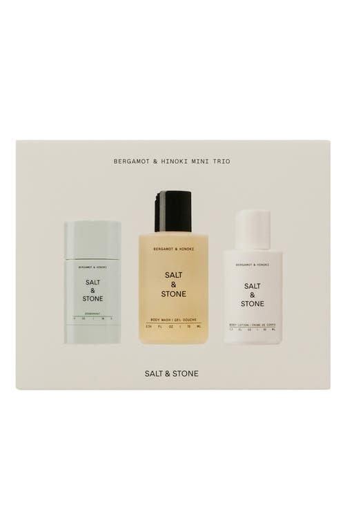 Salt & Stone Bergamot & Hinoki Mini Trio Discovery Set In No Color