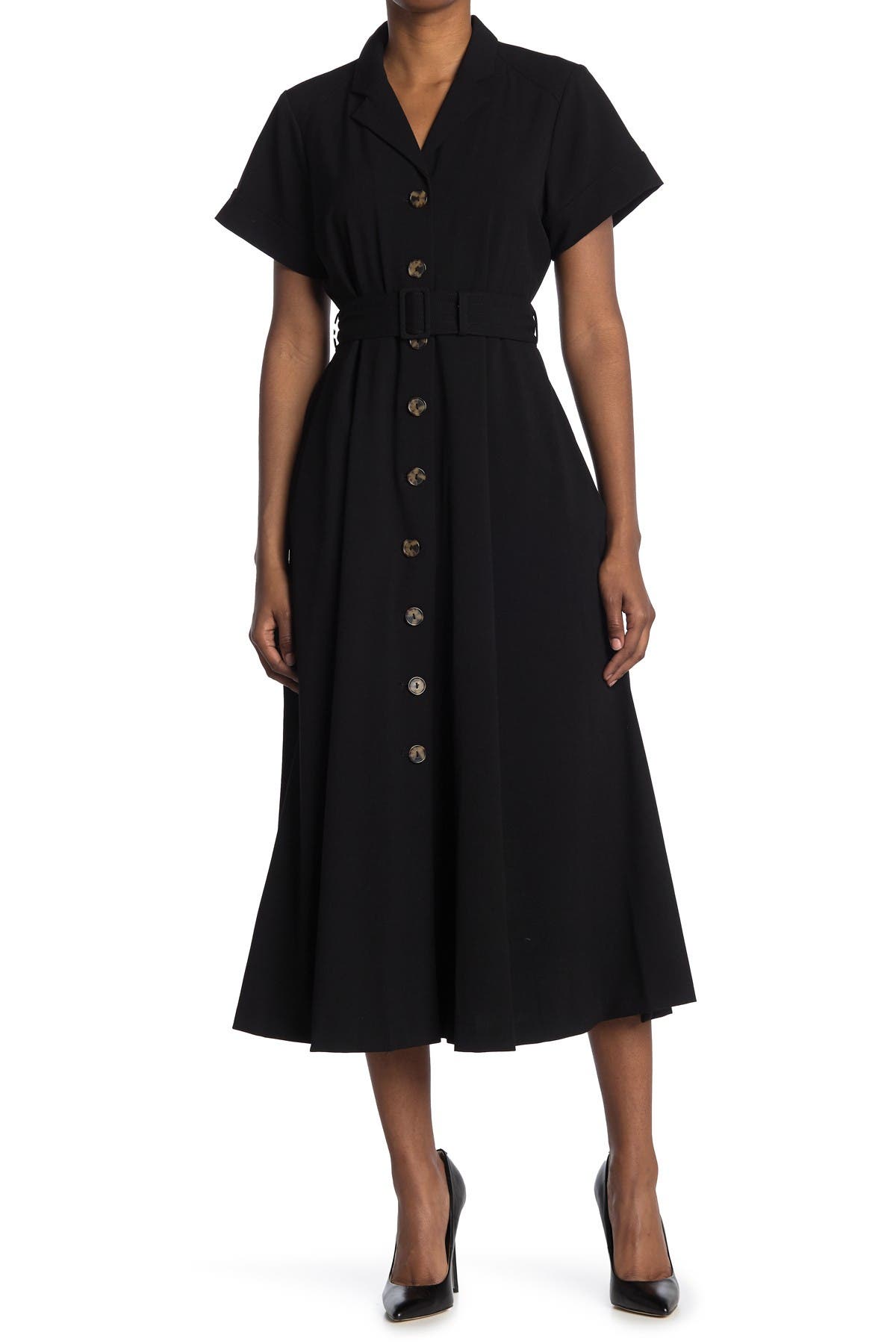 Calvin klein button front midi dress Clearance