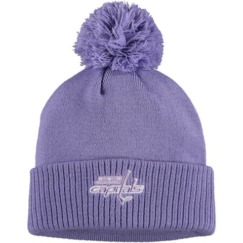 Men's Baltimore Ravens '47 Black/Purple Bering Cuffed Knit Hat with Pom