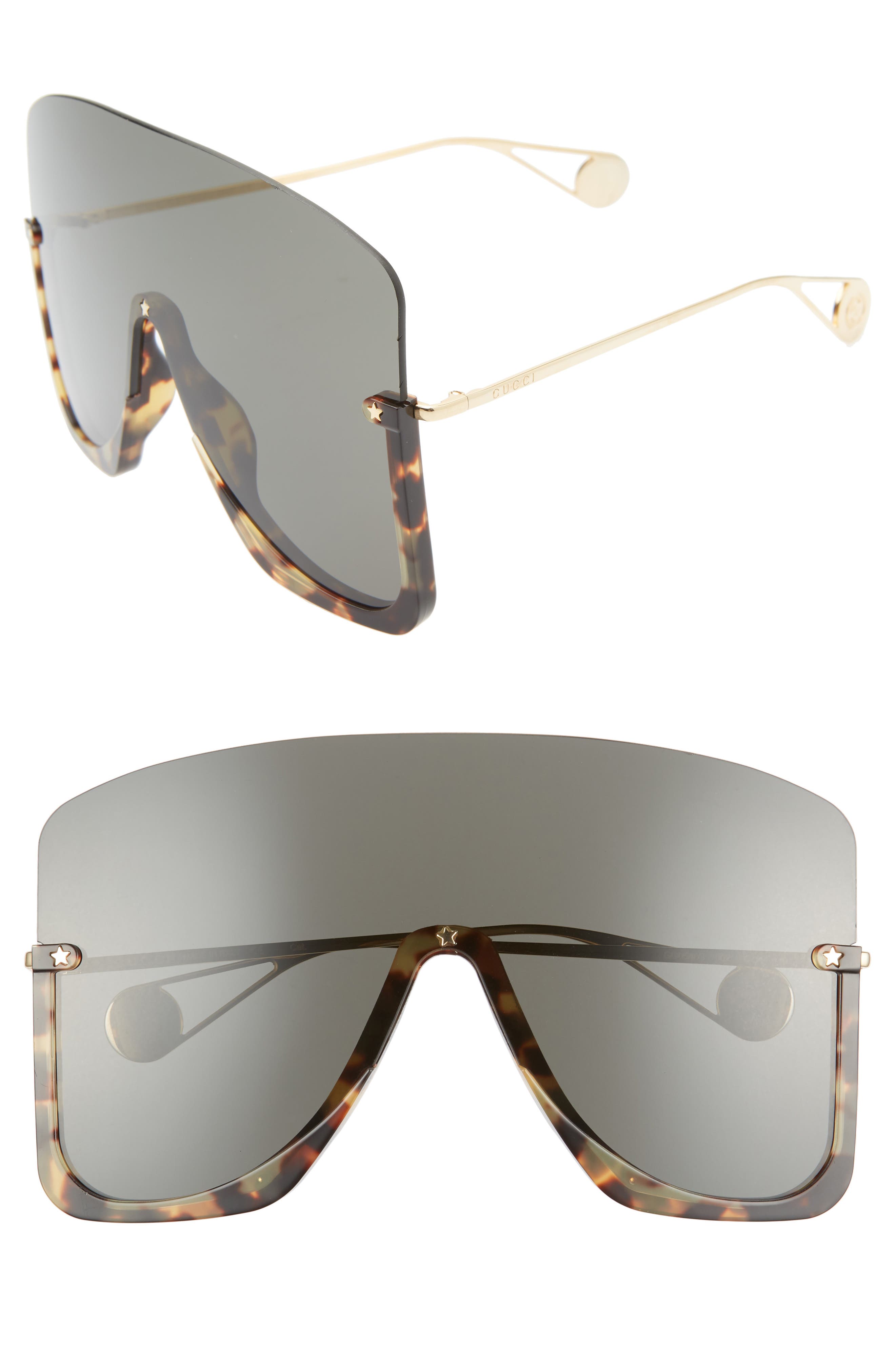 gucci 99mm shield sunglasses