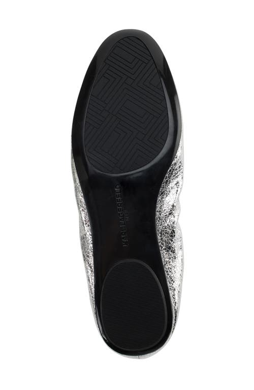 Shop Karl Lagerfeld Paris Velma Metallic Ballet Flat In Silver