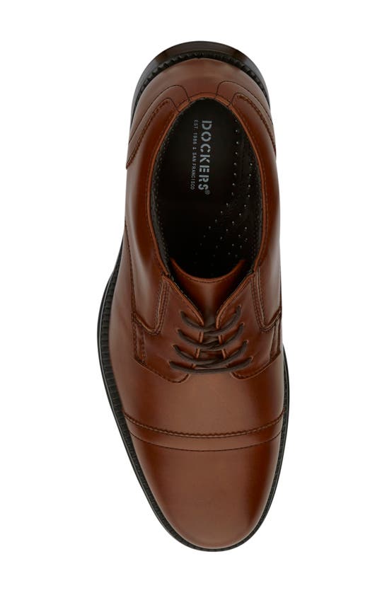 Dockers Garfield Mens Faux Leather Toe Cap Oxfords In Tan