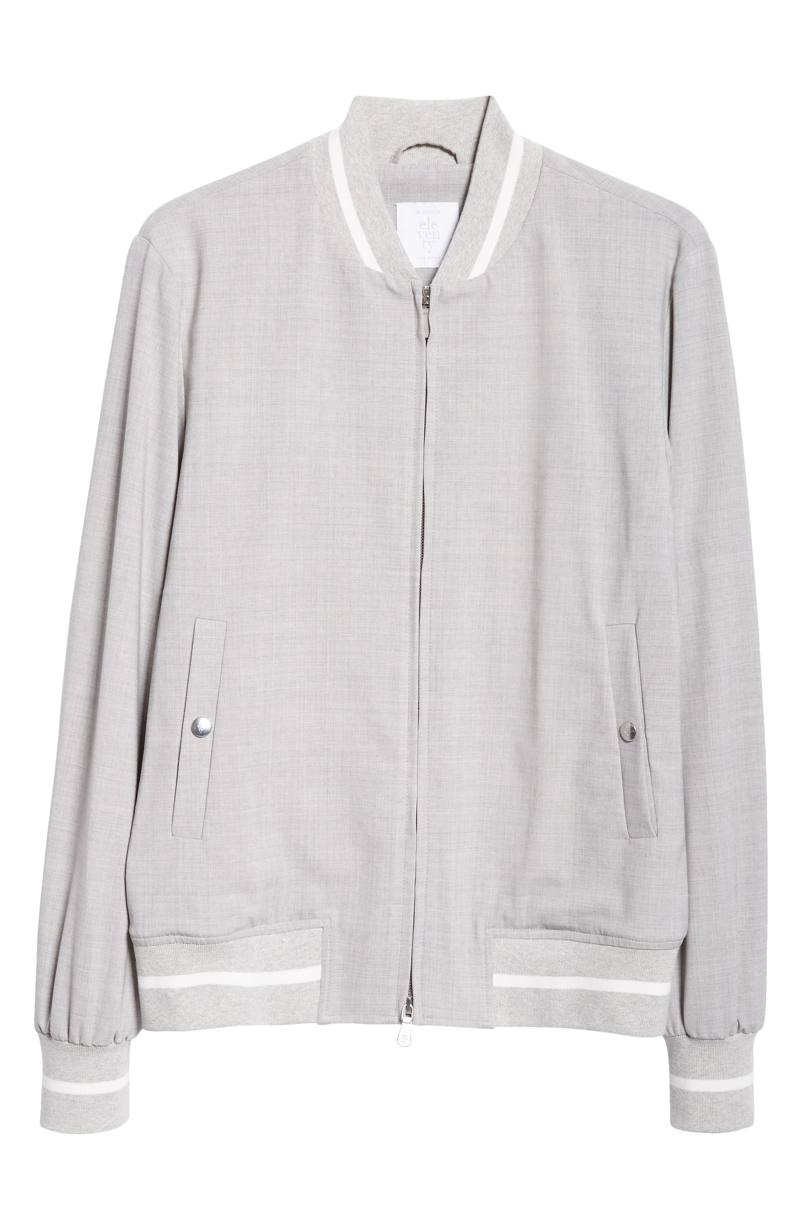 Eleventy linen-blend bomber jacket - Grey