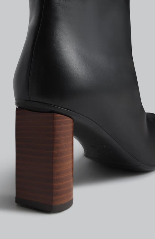 Co Leather Front-seam Boots 85 In Black