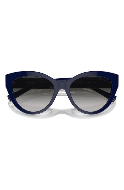 Tiffany & Co . 54mm Gradient Cat Eye Sunglasses In Grey Flash