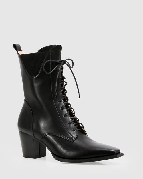 Belle & Bloom Jumping Ship Laced Boot In Black
