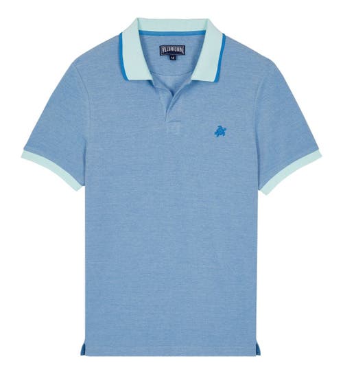Vilebrequin Solid Cotton Polo In Thalassa