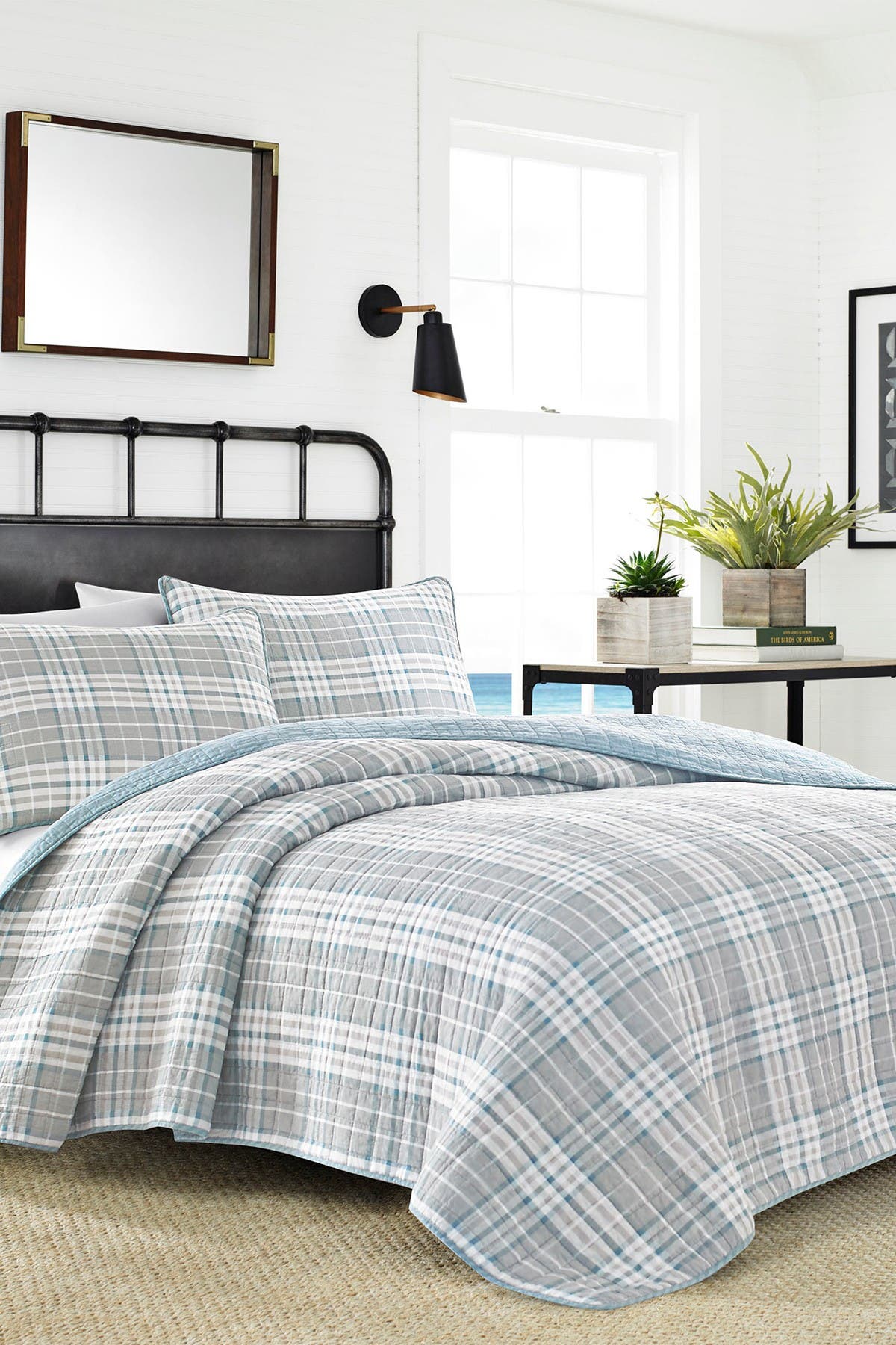 nautica millbrook plaid quilt set