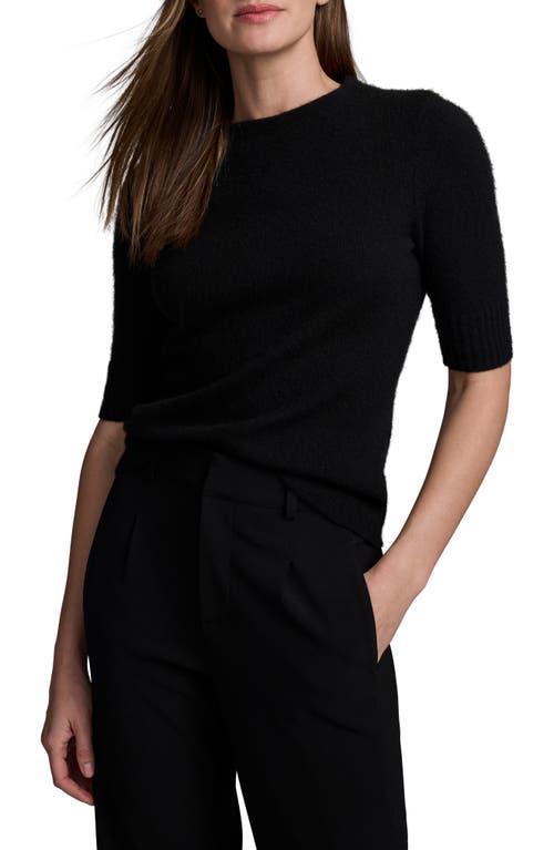 Shop Nic + Zoe Nic+zoe Luxe Elbow Sleeve Cashmere Sweater In Caviar