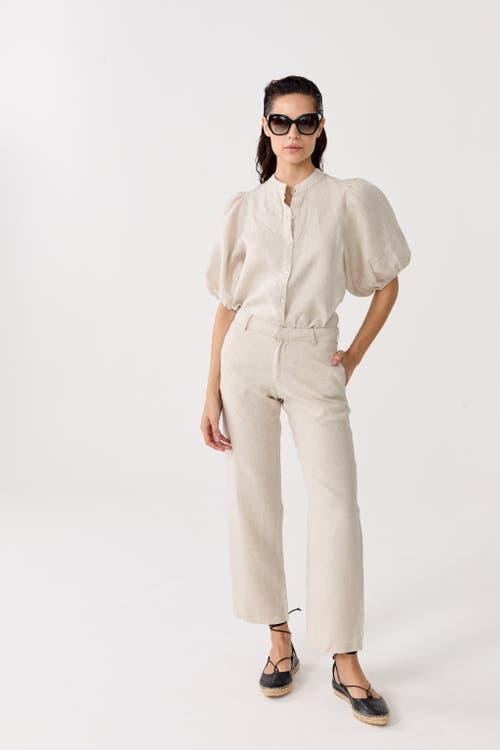 Lanhtropy Bubble Linen Shirt In Natural