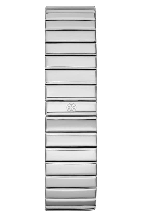 Shop Tory Burch The T Bracelet Watch, 40mm In Silver