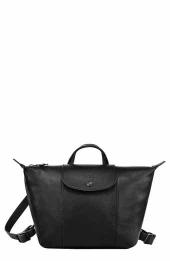 Longchamp Le Pliage Filet Top Handle Bag in Black