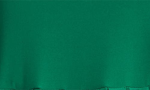 24seven Comfort Apparel Pleated Stretch Strapless A-line Dress In Green