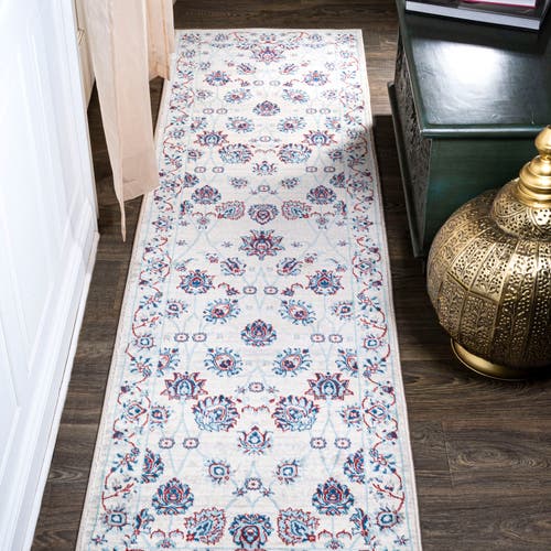 Jonathan Y Modern Persian Vintage Moroccan Traditional Area Rug In Ivory/blue/red