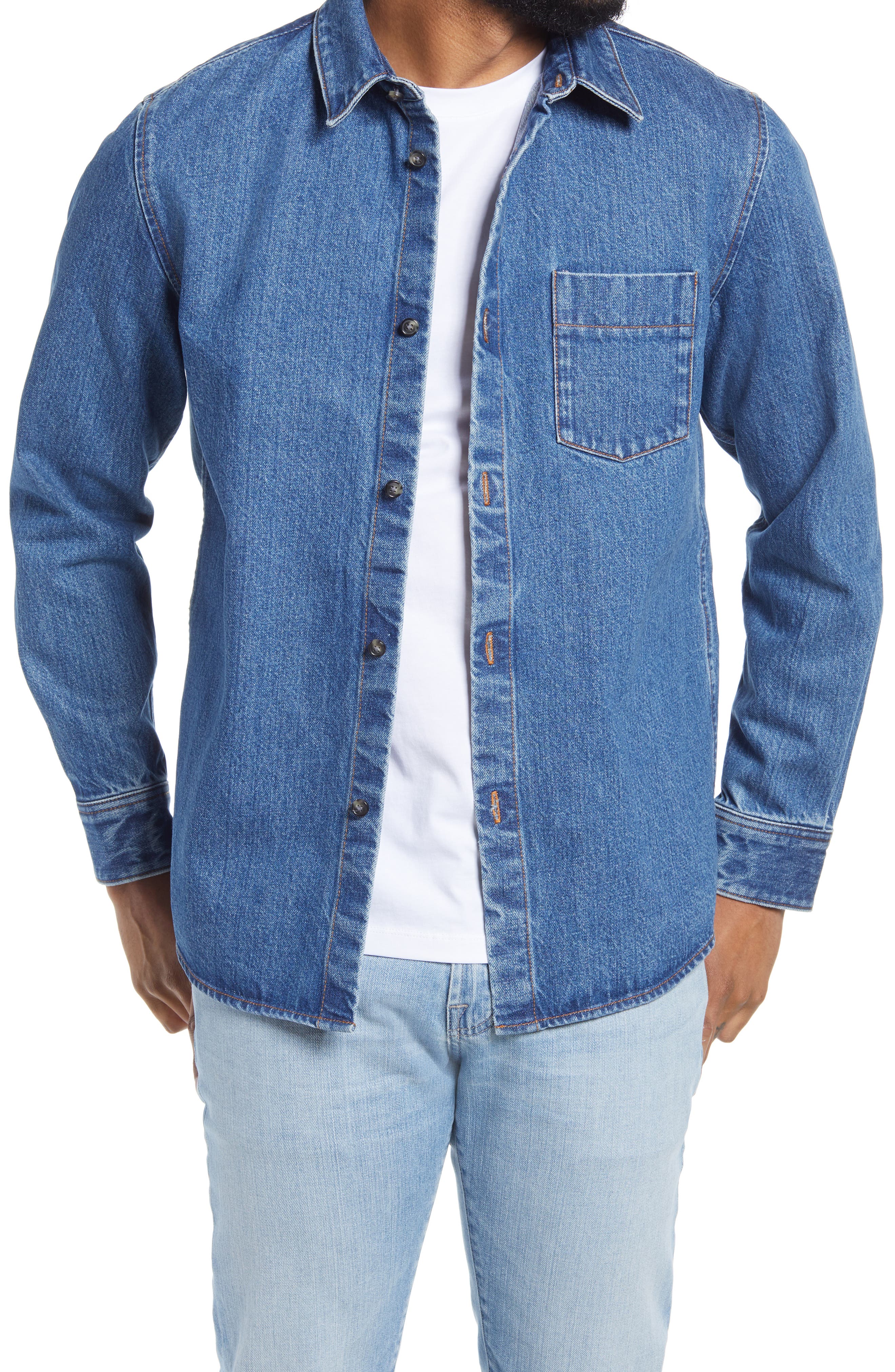 denim shirt jacket mens