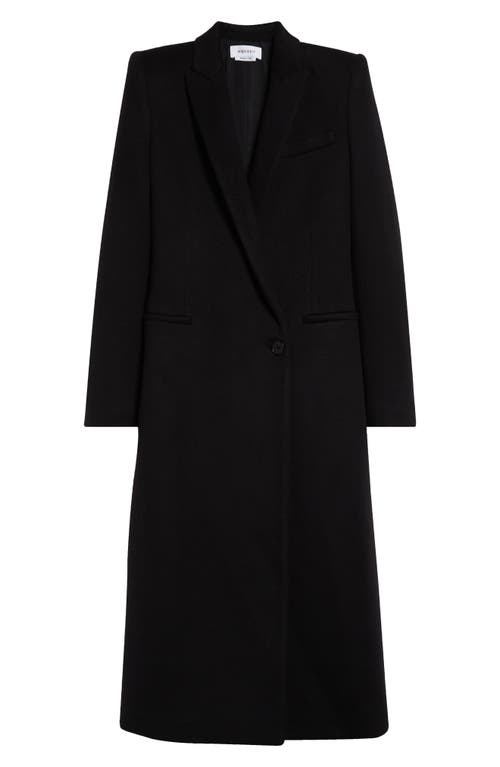 Shop Alexander Mcqueen Stacked Shoulder Wool & Cashmere Long Coat In Black