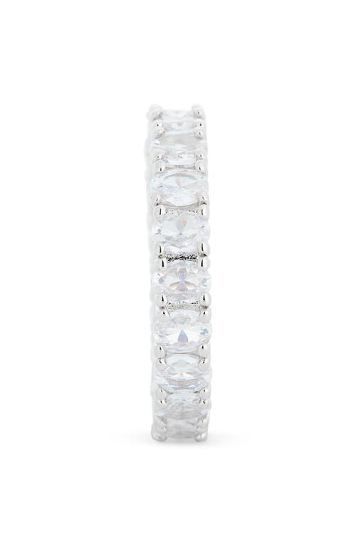 Sterling Forever Kylie Cz Eternity Band Ring In Silver