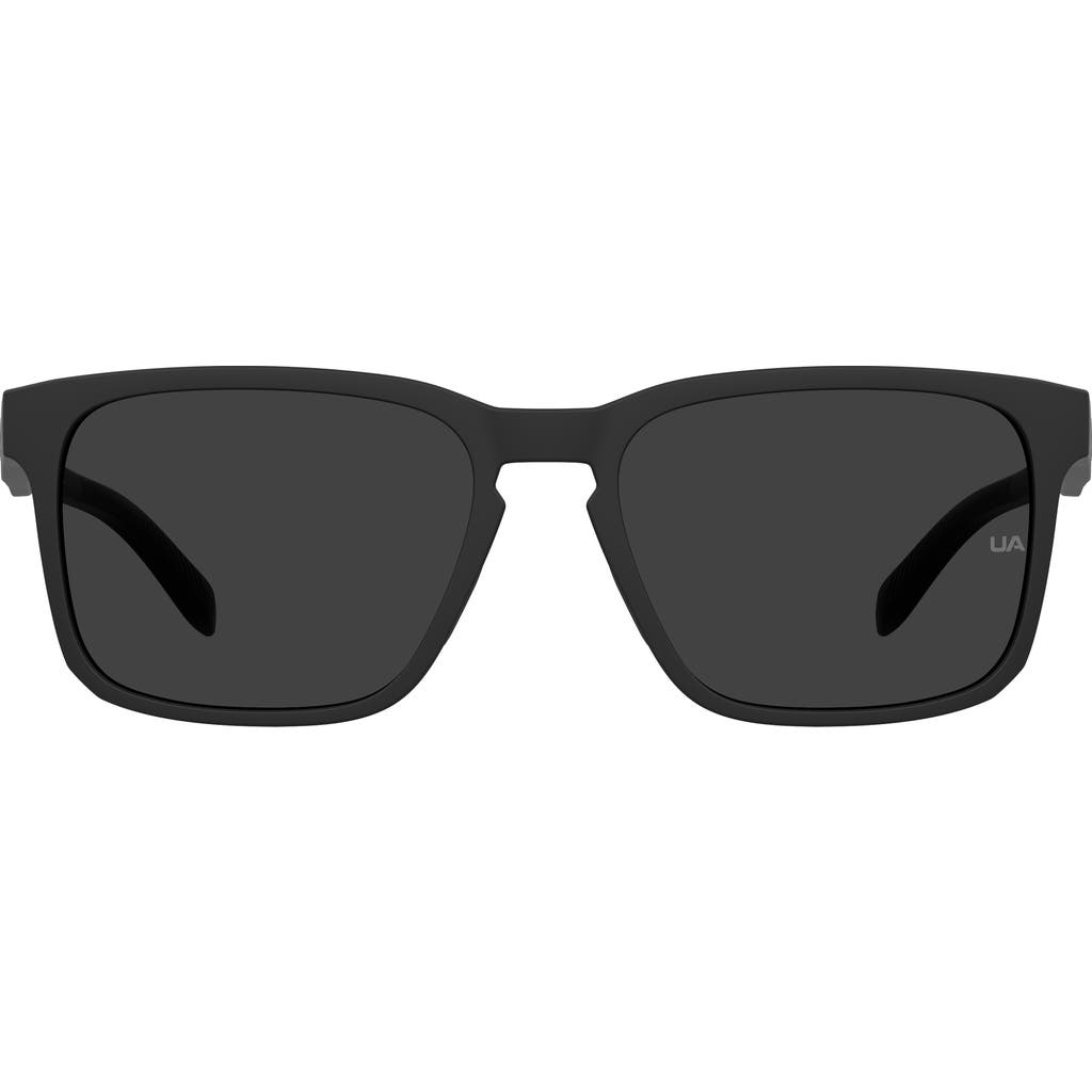 Under Armour Assist 57mm Square Sunglasses In Matte Black/grey