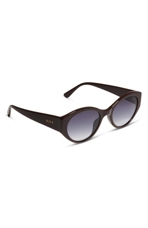 Shop Diff Linnea 55mm Oval Sunglasses In Truffle/grey Gradient