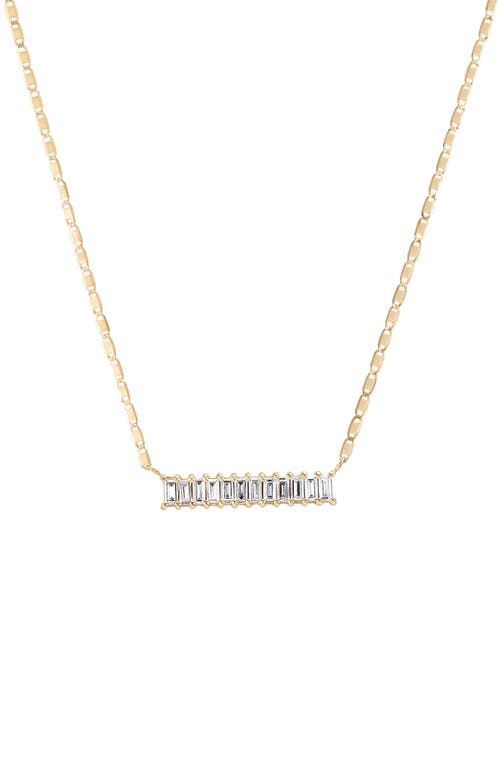 Lana Baguette Diamond Bar Pendant Necklace in Gold at Nordstrom, Size 18