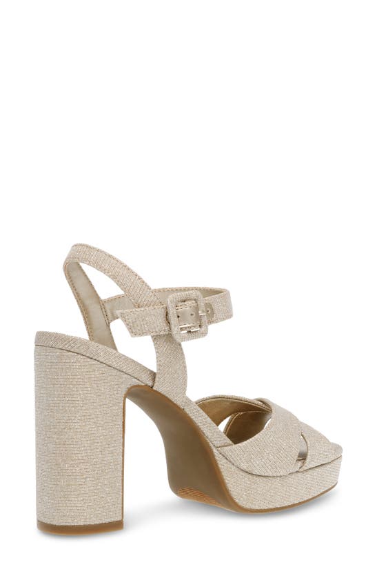 Anne Klein Zena Ankle Strap Platform Sandal In Platinum