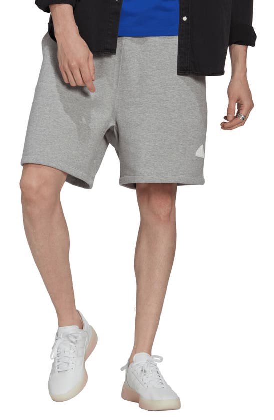 Adidas Originals Sportswear Fleece Sweat Shorts In Medium Grey Heather