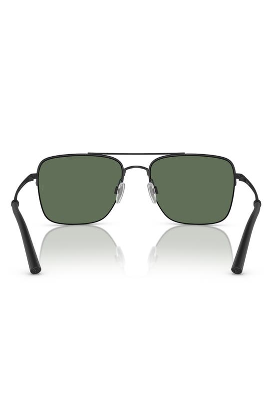 Oliver Peoples Roger Federer 56mm Polarized Pilot Sunglasses In Matte Black Polarized