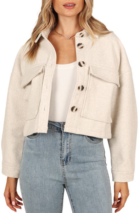 Liliana Double Pocket Crop Fleece Jacket