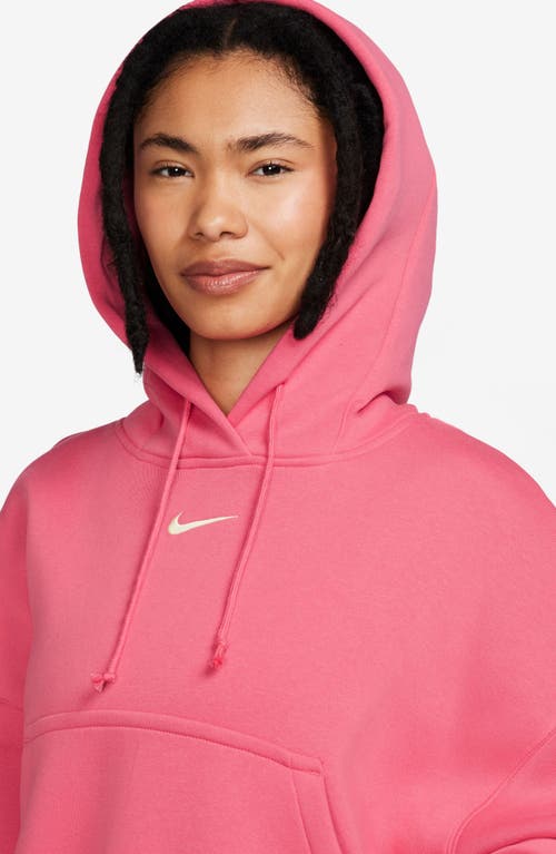 Shop Nike Sportswear Phoenix Fleece Pullover Hoodie In Aster Pink/sail