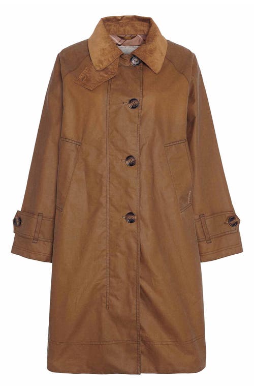 Shop Barbour Hartwick Water Resistant Waxed Cotton Coat In Sand/muted Cabernet Tartan