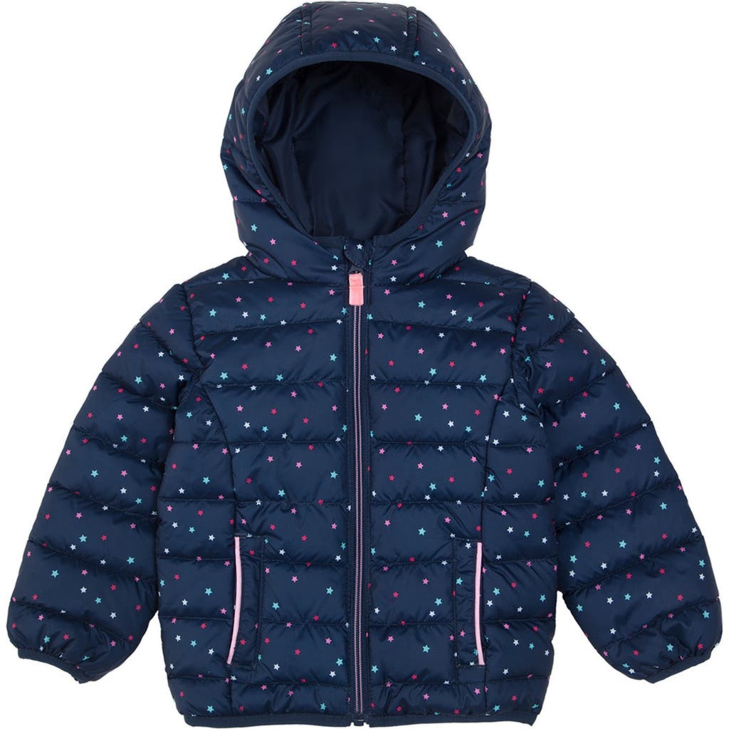 Rokka&rolla Toddler Lightweight Puffer Jacket In Navy Stars