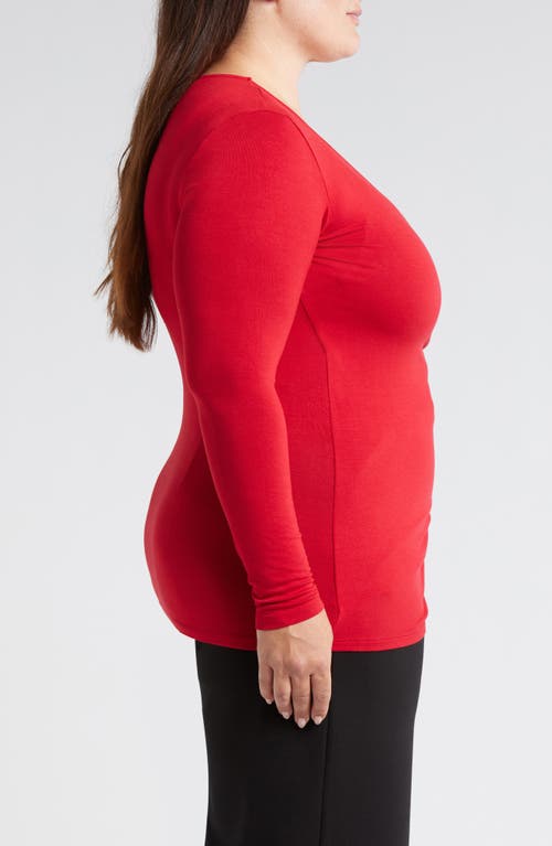 Universal Standard Liquid Cross Front Top In Savvy Red