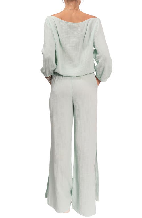 EVERYDAY RITUAL EVERYDAY RITUAL RILEY COTTON GAUZE SPLIT HEM PANTS