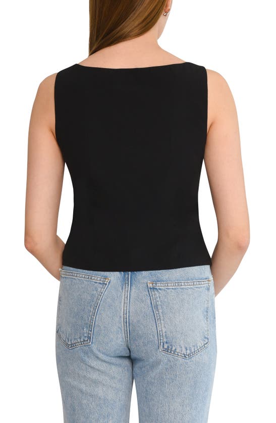 Shop Wayf Isola Cotton Knit Top In Black