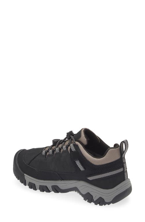 Shop Keen Kids' Targhee Iv Waterproof Hiking Shoe In Black/steel Grey