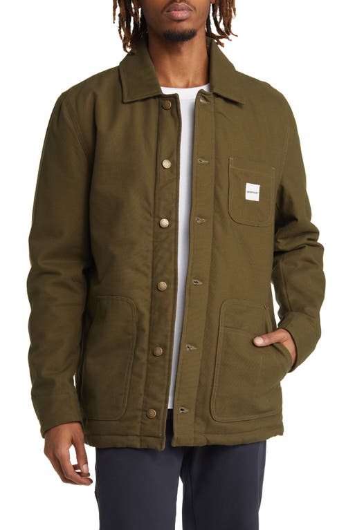 Canvas Workwear Jacket in Military Green