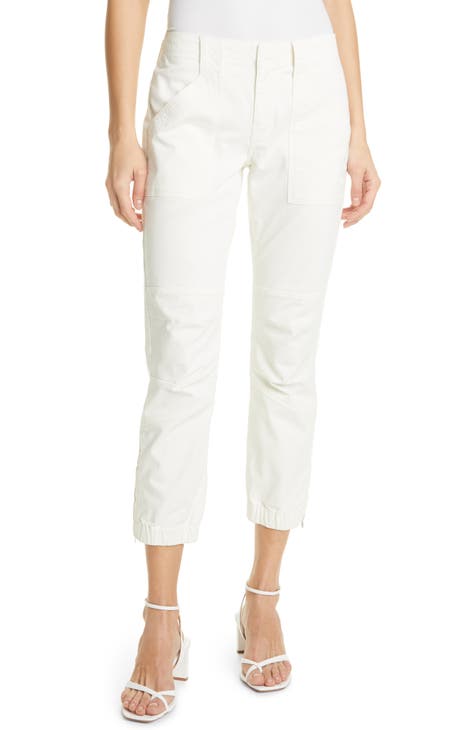 Women's White Cropped & Capri Pants