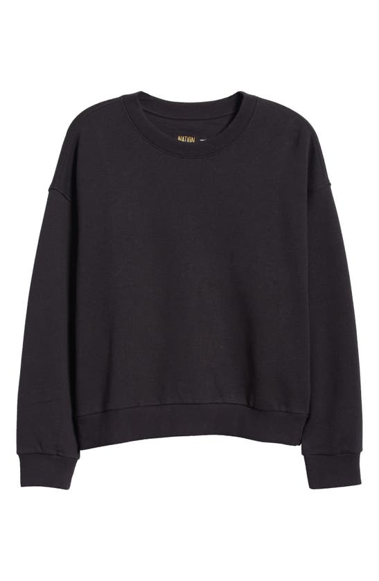 Shop Nation Ltd Jovie Crewneck Sweatshirt In Jet Black