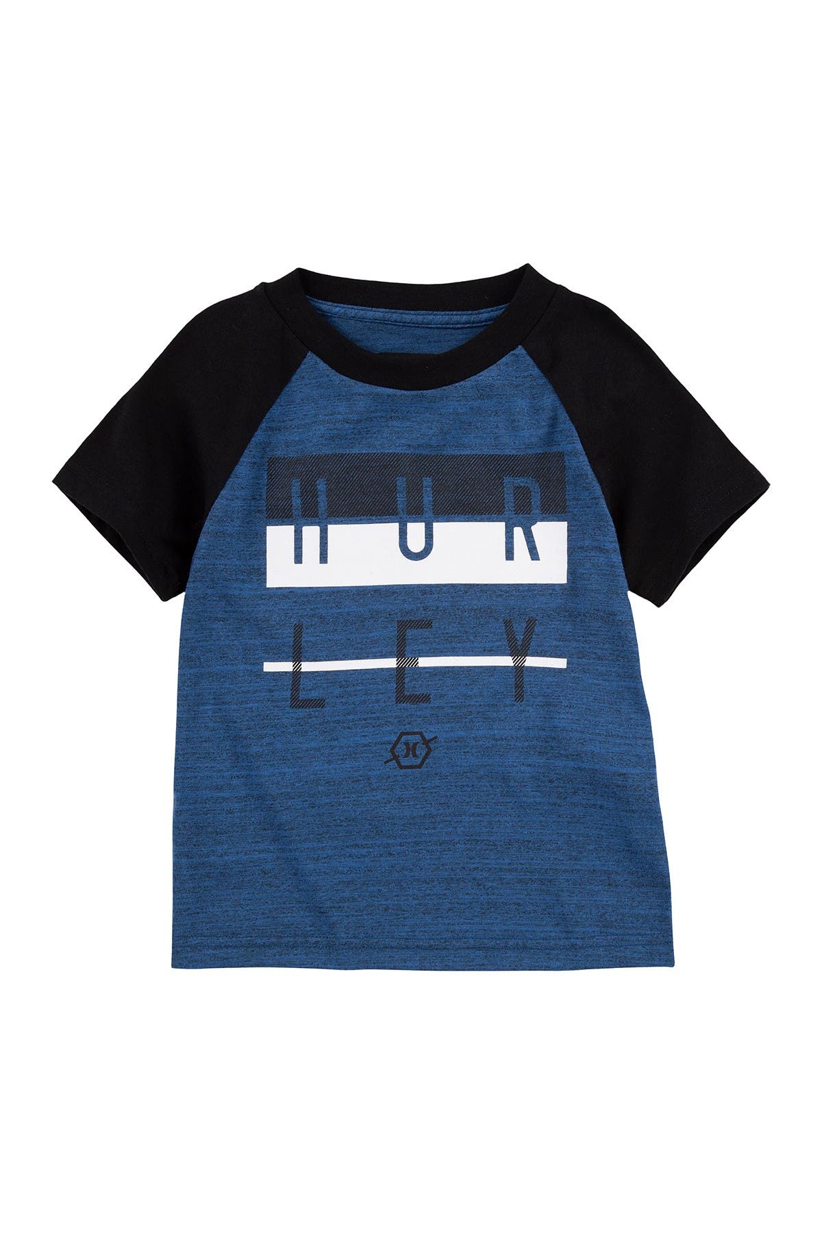 Hurley Kids' Logo Raglan Graphic T-shirt In C3rpacific