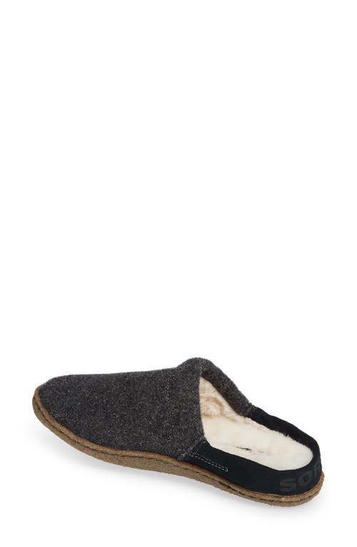 Shop Sorel Nakiska Scuff Slipper In Black/natural