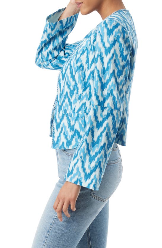SAM EDELMAN SAM EDELMAN DIXIE CHEVRON PRINT LINEN BLEND JACKET